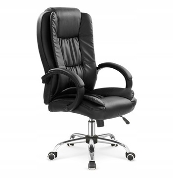 RELAX fotel gabinetowy czarny eko skóra Halmar