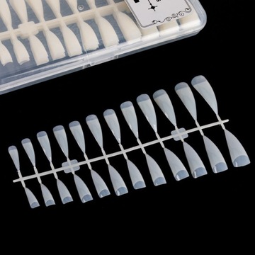 Tipsy do paznokci ballerina mleczne CLEAR 240szt