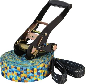 ZESTAW DO CHODZENIA PO LINIE SLACKLINE DO ZAWIESZENIA NA DRZEWIE DO OGRODU