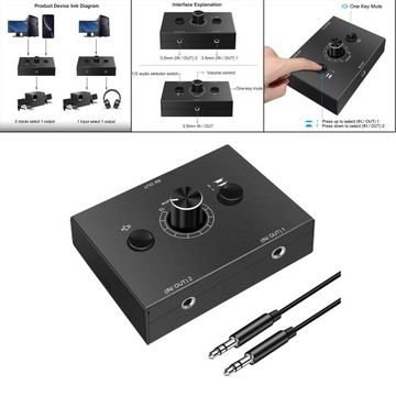 Przełącznik stereo audio 3,5 mm