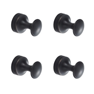 4 zestawy haków odzieżowych Retro Black Bronze