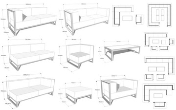 Современный диван из серии садовой мебели EMJA Sopranodesign.