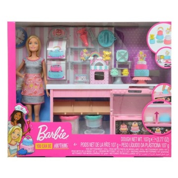Barbie Pracownia wypieków Zestaw z lalką, akcesoriami i masą plastyczną