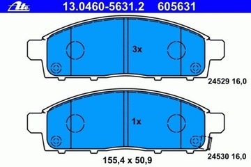 КОЛОДКІ ГАЛЬМІВНІ ПЕРІД MITSUBISHI L200 2005- 