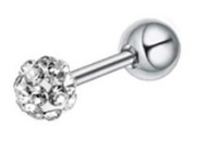 Kolczyk do Ucha, Chrząstki Z Kryształkami SS316L