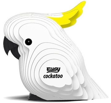 Edukacyjna Ekologiczna Biała Papuga Puzzle 3D EUGY