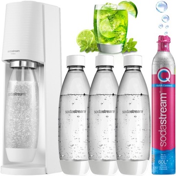 SATURATOR SYFON DO WODY GAZOWANEJ SODASTREAM TERRA | BUTELKA 3x 1L + NABÓJ