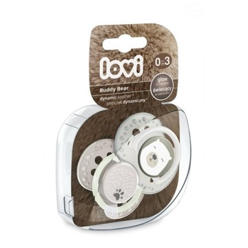 LOVI Smoczek silikonowy dynamiczny 0-3m Buddy Bear
