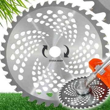 TARCZA PIŁA KOSY SPALINOWEJ PODKASZARKI WYKASZARKI NÓŻ TNĄCY OSTRZE 255MM