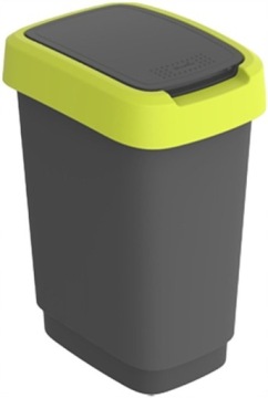 Контейнер для сортировки мусора Rotho Twist 10 л Зеленый НАКЛЕЙКИ