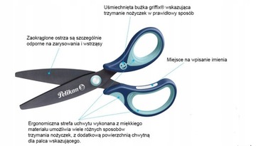 ШКОЛЬНЫЕ НОЖНИЦЫ GRIFFIX ДЛЯ ПЕЛИКАНА-ЛЕВРУ