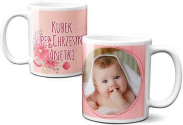 FOTO KUBEK CHRZEST PODZIĘKOWANIE DLA CHRZESTNYCH