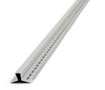 Линейка Leniar 2 шкалы 200 см металлическая