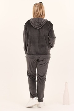 ЖЕНСКИЙ СПОРТИВНЫЙ КОМПЛЕКТ БАРХАТНЫЙ, БОЛЬШИЕ РАЗМЕРЫ, СВИТШОТ, СПОРТИВНЫЕ БРЮКИ