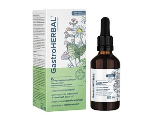 GASTROHERBAL, trawienie,9 wyciągów roślinnych 50ML