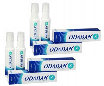 Zestaw 4x 30ml Odaban spray na nadmierną potliwość