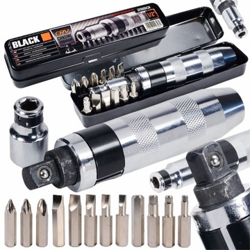 WKRĘTAK UDAROWY DO POBIJANIA 12 BIT METAL BOX BLACK