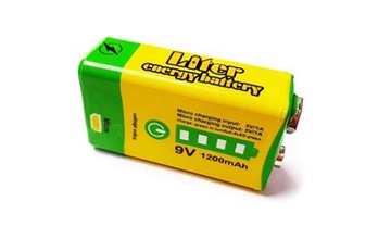 Bateria Akumulator Li-Ion 1200mAh 9V 6F22