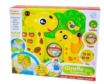 Подвесной проектор в виде жирафа для кровати