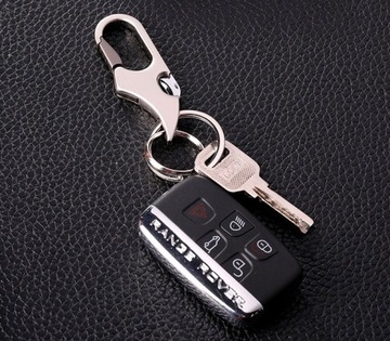 Elegancki Brelok metalowy do kluczy męski prezent czarny breloczek nożyk