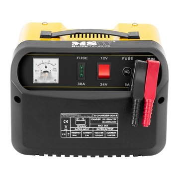 Prostownik samochodowy ze schowkiem na przewody 12/24 V 27 A