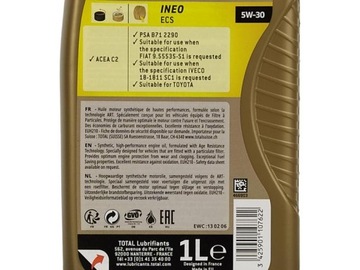 TOTAL INEO ECS 5W30 6L + МАСЛЯНЫЙ ФИЛЬТР OE673