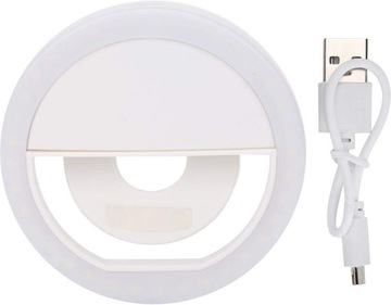 LAMPA SELFIE NA TELEFON TABLET PIERŚCIENIOWA LED RING DO ROBIENIA ZDJĘĆ