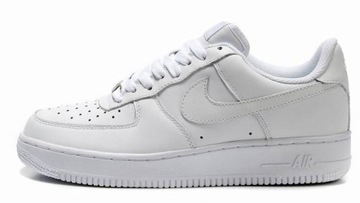 Buty Sportowe Męskie NIKE AIR FORCE 1 LOW '07 All White Całe Białe r 45