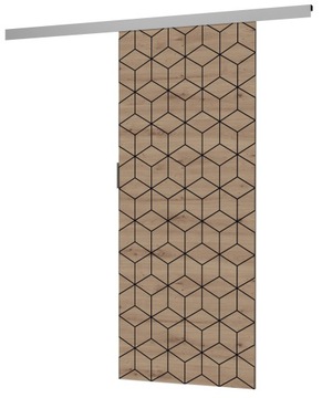 DRZWI PRZESUWNE LUCA HEKSAGON ŚCIENNE DĄB ARTISAN