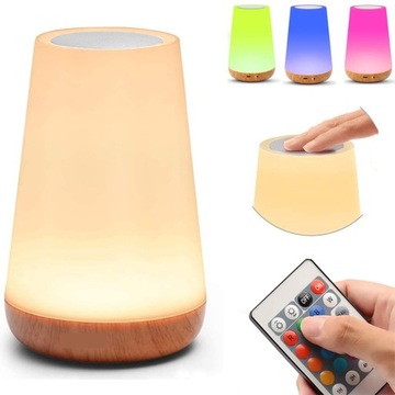 Lampka Nocna LED Dotykowym Czujnikiem Timer+Pilot