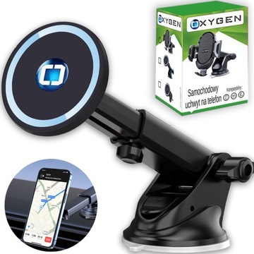 OXYGEN MagSafe_MAGNETYCZNY Uchwyt samochodowy na telefon na szybę kokpit