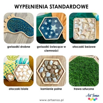 Ścieżka sensoryczna 7 kwadratów 23 cm Montessori integracja zestaw duży
