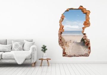 Наклейки на стену 3D фото обои Hole 502 Beach
