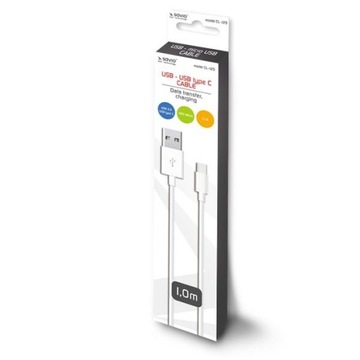 БЕЛЫЙ КАБЕЛЬ USB ТИПА C – ДЛИНА 1 МЕТР CL-125