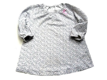 LINDEX retro tunika bluzka wrzosowa łączka 98