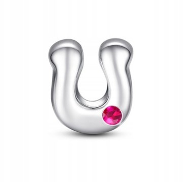 CHARMS ZAWIESZKA PODKOWA KORALIK Srebro 925