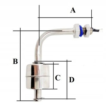Угловой поплавковый датчик уровня жидкости Нержавеющая сталь