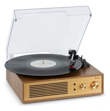 Gramofon Auna Berklee TT Classic Bluetooth, Aux brązowy