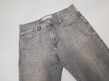 PIERRE CARDIN Fit Lyon szare spodnie jeansy 34/32 pas 86