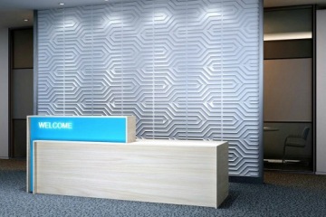 Белый потолочный кессон PANEL Decor 3D ЗИГЗАГ 1м2