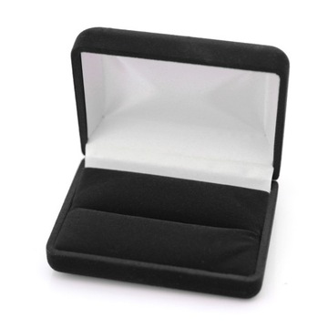 Czarne pudełko na spinki do mankietów lub krawata