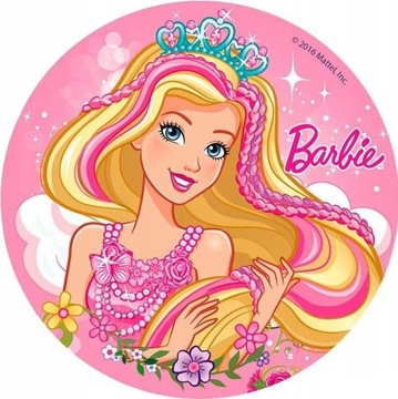 id_7562 OPŁATEK WAFLOWY NA TORT WAFEL BARBIE KEN LALKA HASBRO BARBI GIRL