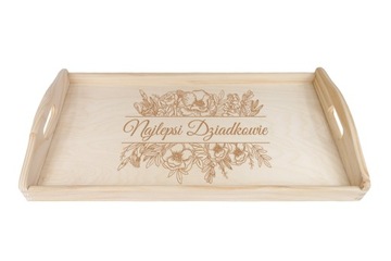 Деревянный ПОДНОС с гравировкой 