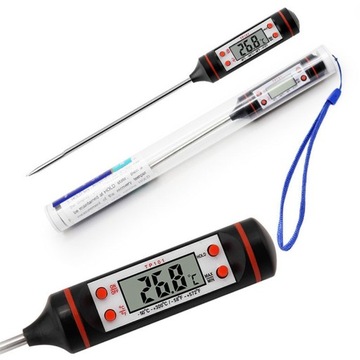TERMOMETR SZPILKOWY LCD KUCHENNY MIĘSA WINA 300°C