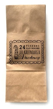 Kalendarz Adwentowy torebki DIY eko papierowe + prezent list do Mikołaja