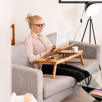 СТОЛИК ДЛЯ НОУТБУКА ДЛЯ КРОВАТИ ПОДСТАВКА ДЛЯ КОМПЬЮТЕРА ДЕРЕВЯННАЯ РЕГУЛИРУЕМАЯ ПОЛКА