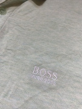 Hugo Boss GREEN HB JASNO ZIELONE ORYGINALNE bawełniane POLO rozmiar L