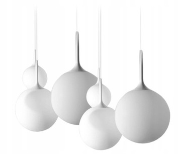 Lampa CARY 25 sufitowa szklana mleczna kula
