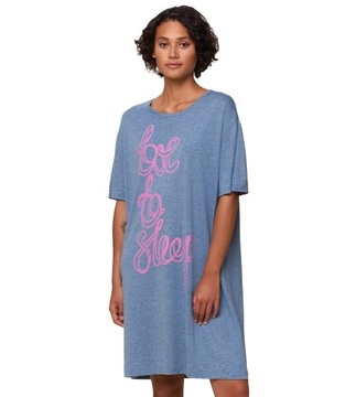 Koszula nocna PRZED KOLANO luźna OVERSIZE Piżama damska Nightdresses 46 3XL