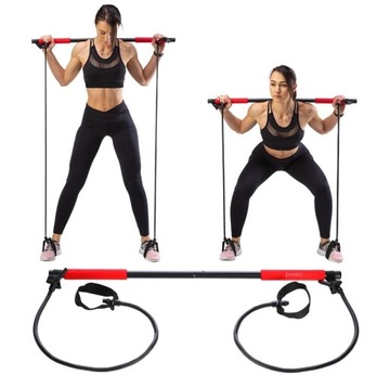 HMS Drążek Do Ćwiczeń Treningu Pilates + Gumy